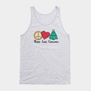 Peace, Love & Christmas Tank Top